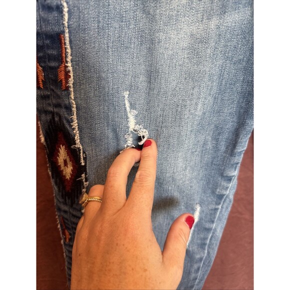 Grace in LA Jeans Size 28 Boho Western Ripped Straight Leg Distressed - Picture 5 of 11